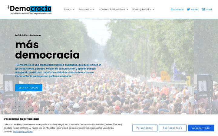 Screenshot of mas-democracia.org