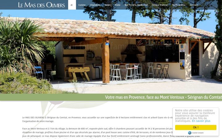 Screenshot of mas-des-oliviers.com