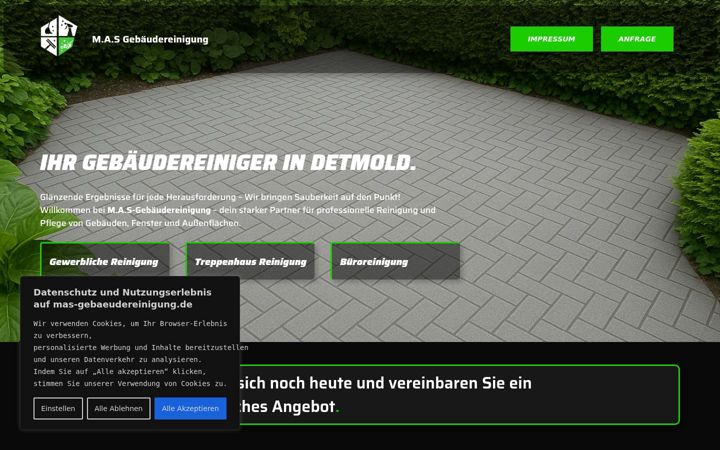 Screenshot of mas-gebaeudereinigung.de