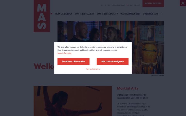 Screenshot of mas.be