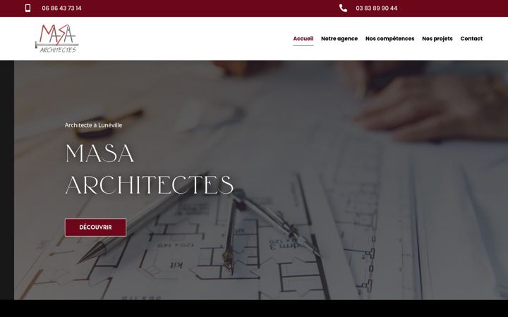 Screenshot of masa-architectes.com
