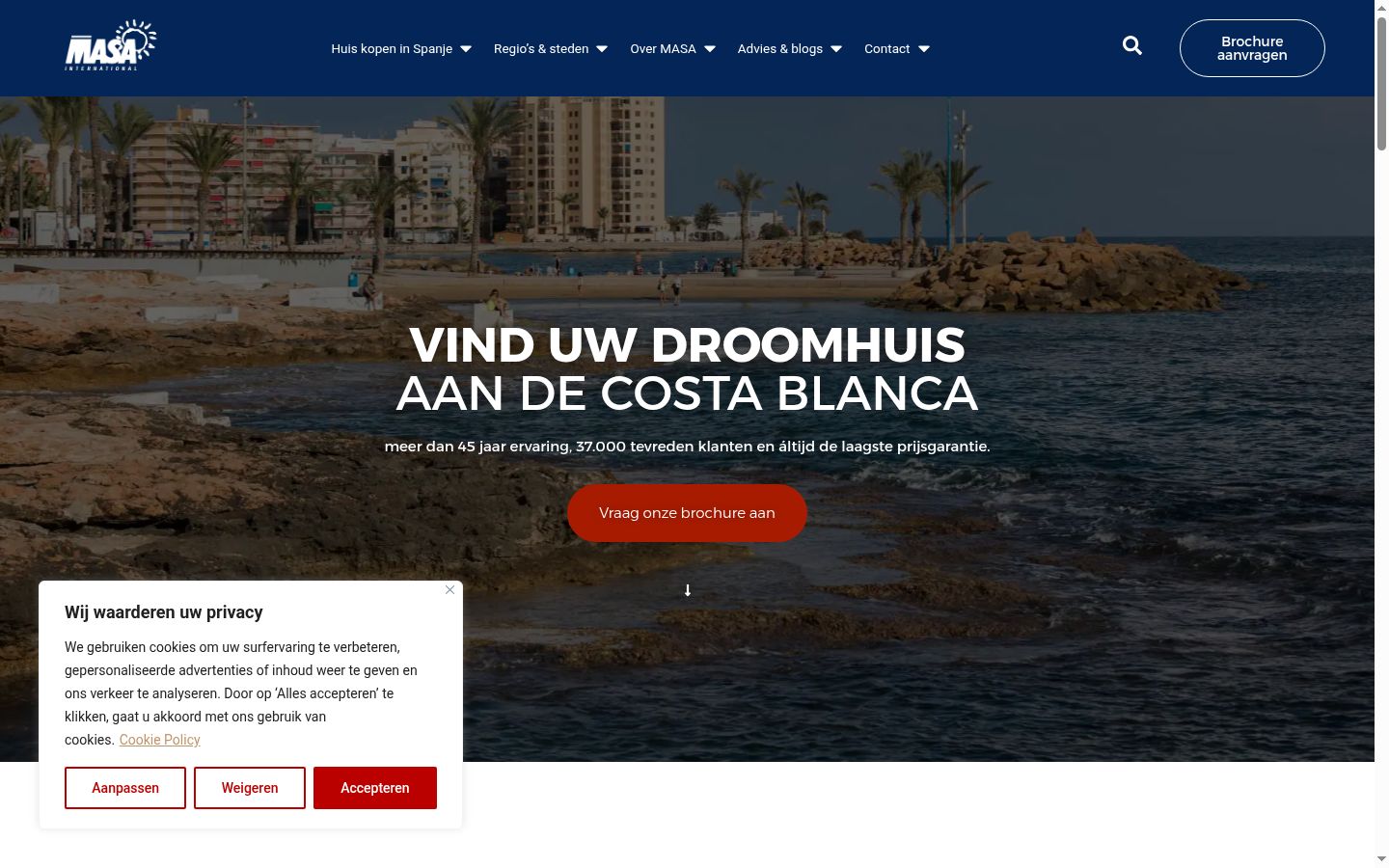 Screenshot tal-banner tal-kunsens muri qabel kwalunkwe interazzjoni