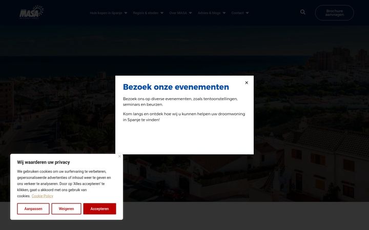 Screenshot of masabenelux.com