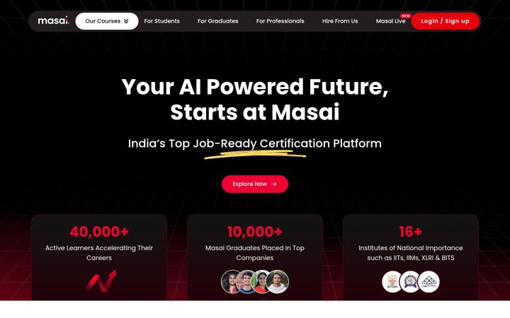 Screenshot of masaischool.com