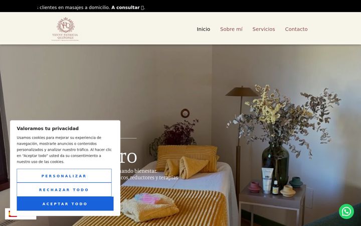 Screenshot of masajesmanosdeoro.es