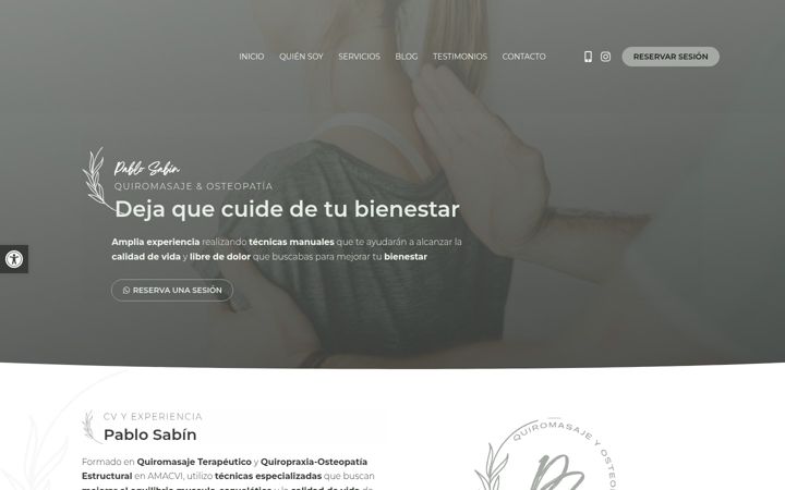 Screenshot of masajespablosabin.com