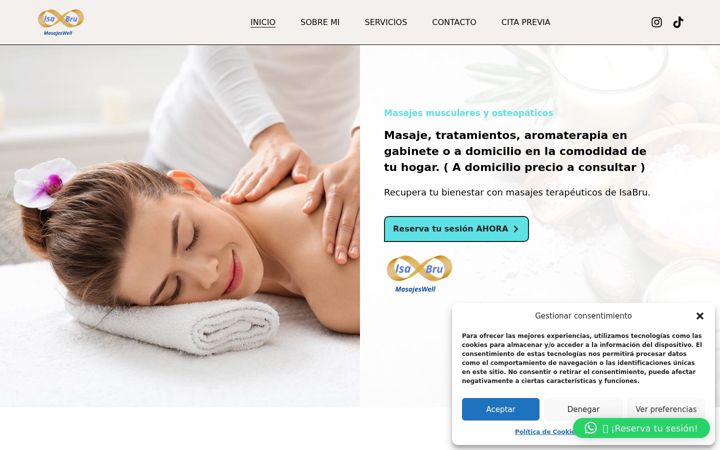 Screenshot of masajeswellisabru.com