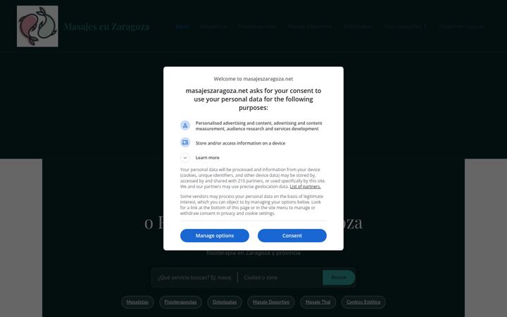 Screenshot of masajeszaragoza.net