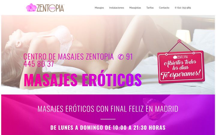 Screenshot of masajeszentopia.es