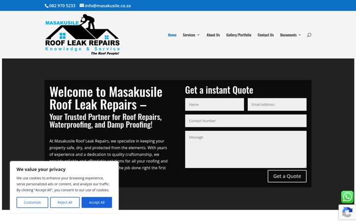 Screenshot of masakusile.co.za