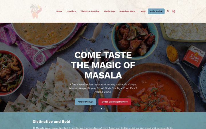 Screenshot of masalawok.com
