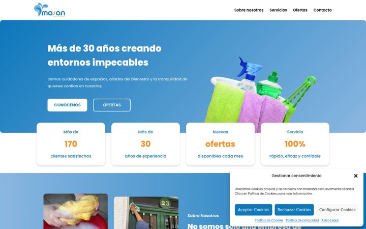 Screenshot of masanservicios.es