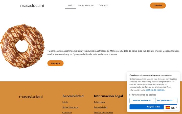 Screenshot of masasluciani.com