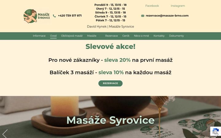Screenshot of masaze-brno.com