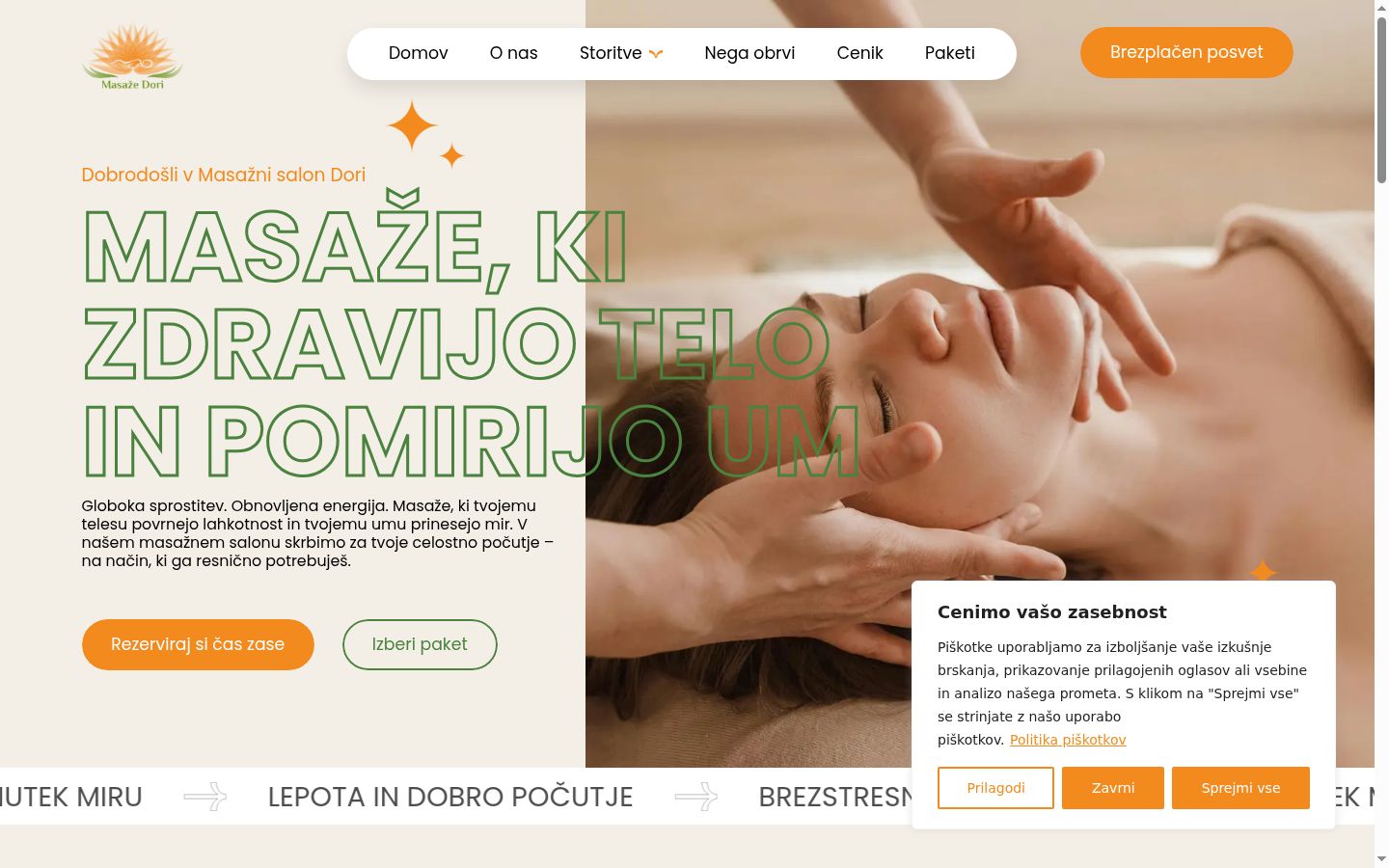 Snímek obrazovky baneru souhlasu zobrazeného před jakoukoli interakcí