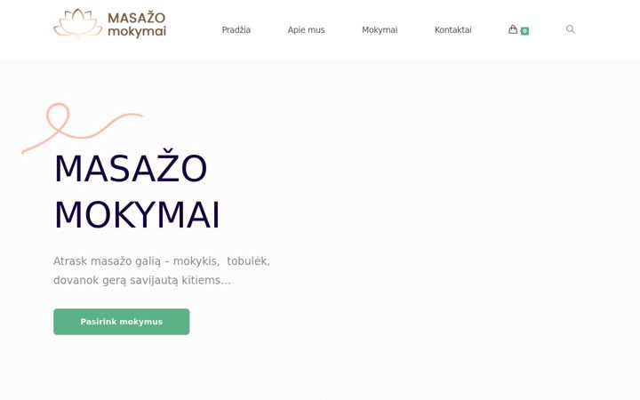 Screenshot von masazomokymai.lt