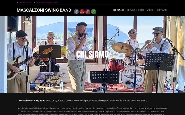 Screenshot of mascalzoniswingband.it
