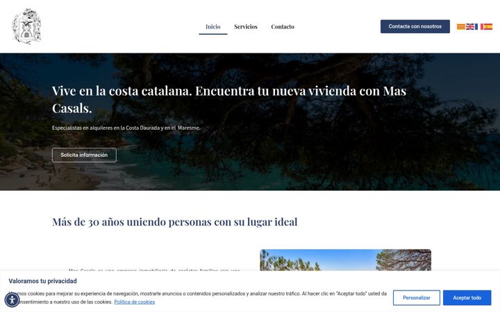 Screenshot of mascasals.com