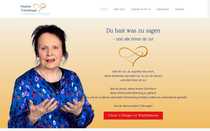Screenshot of mascha-travitzkaya.de