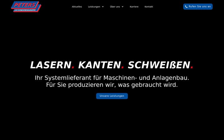 Zrzut ekranu maschinenbau-peters.de
