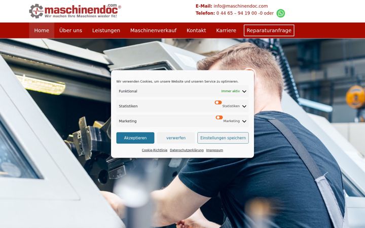 Screenshot of maschinendoc.com