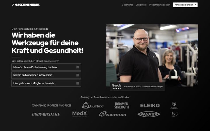 Screenshot of maschinenhaus.com