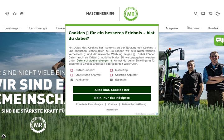 Screenshot of maschinenring.de