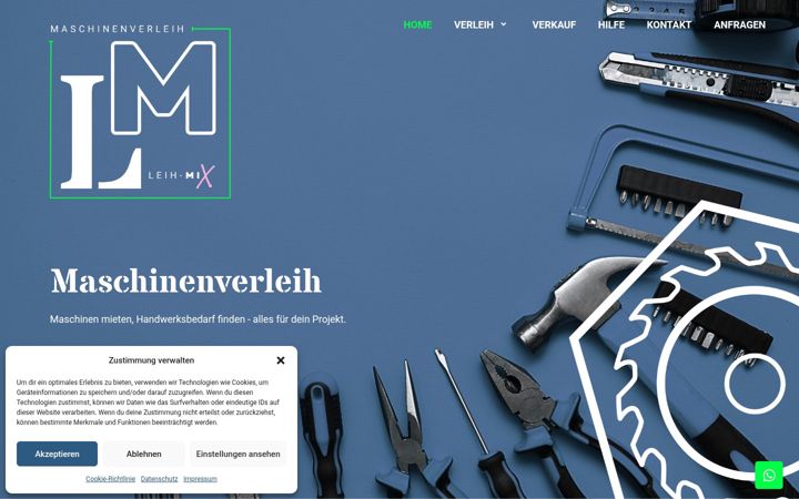 Screenshot of maschinenverleih-muc.de