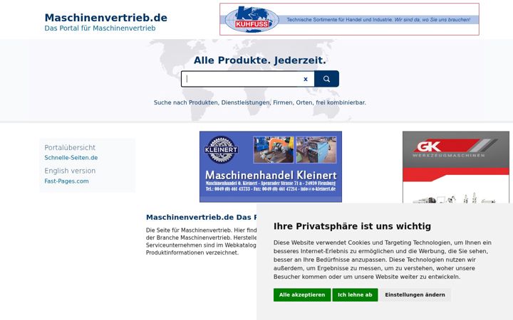 Screenshot of maschinenvertrieb.de