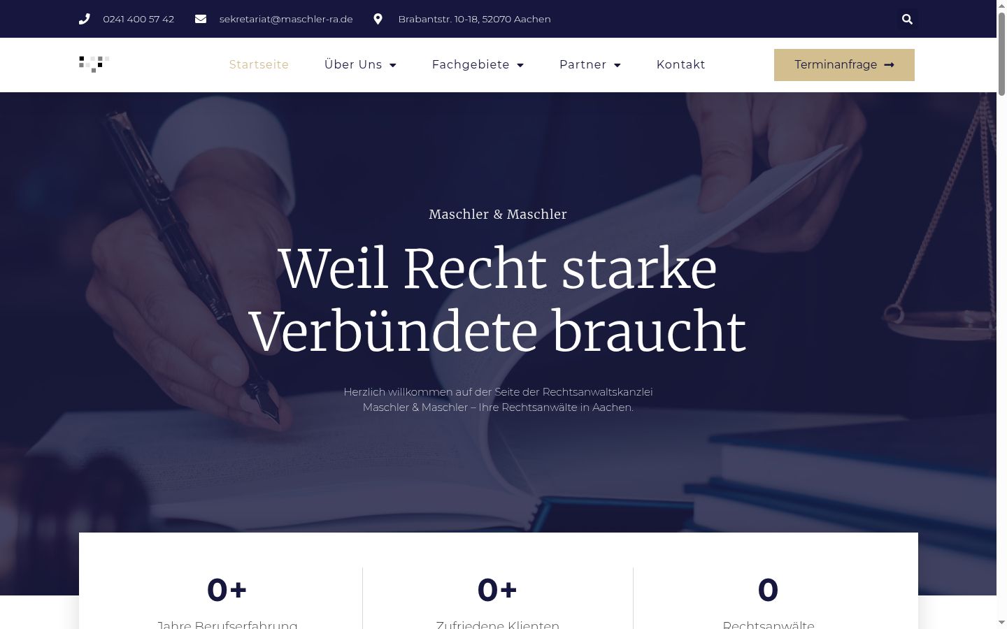 Screenshot des Einwilligungsbanners vor jeglicher Interaktion