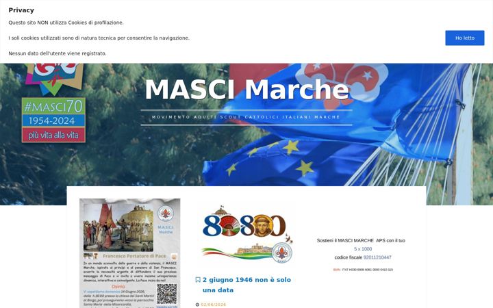 Screenshot of masci-marche.it