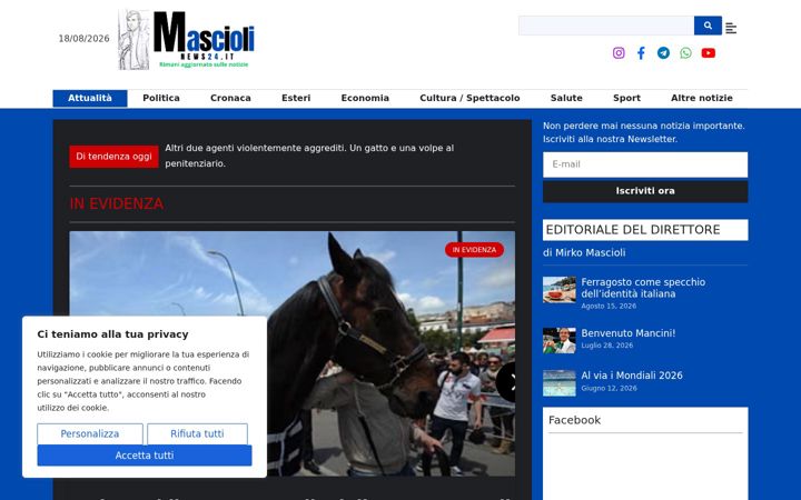 Screenshot of masciolinews24.it