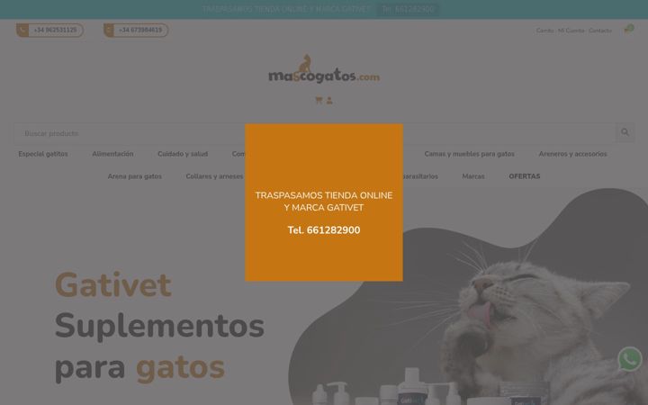 Screenshot of mascogatos.com