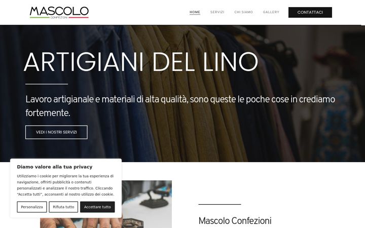 Screenshot of mascoloconfezioni.it