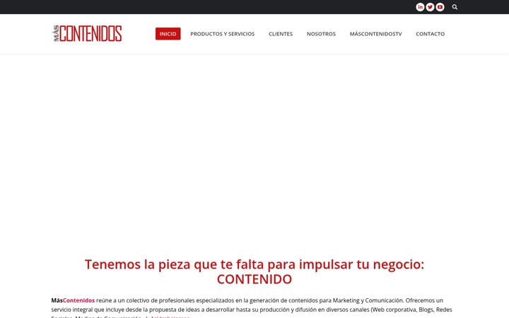 Screenshot of mascontenidos.com