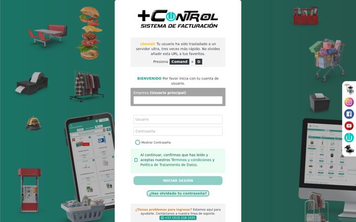 Screenshot of mascontrolultra.com
