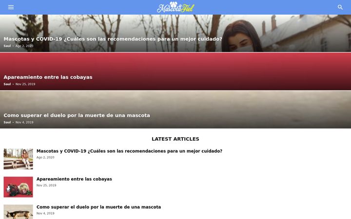 Screenshot of mascotafiel.com