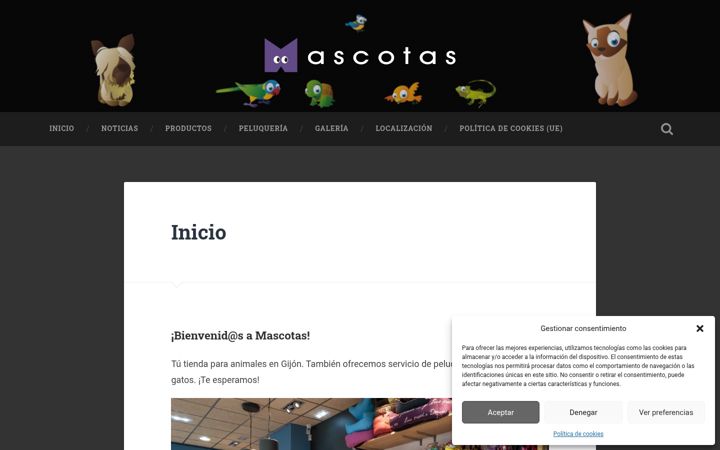 Screenshot of mascotasgijon.com
