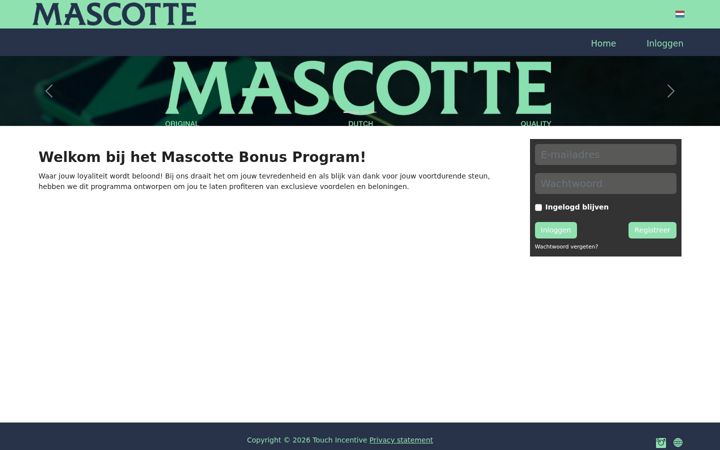 Screenshot of mascottebonus.com