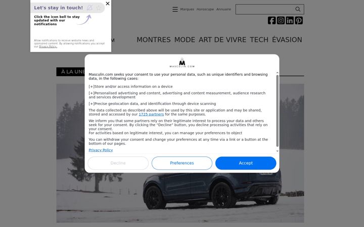 Screenshot of masculin.com