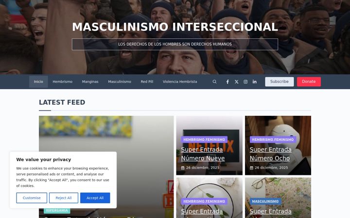 Screenshot of masculinismointerseccional.com
