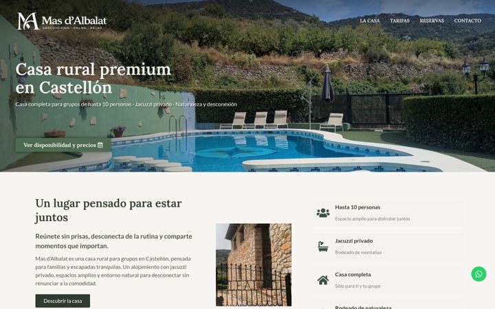 Screenshot of masdalbalatrural.com