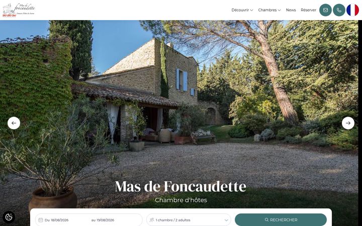 Screenshot of masdefoncaudette.com