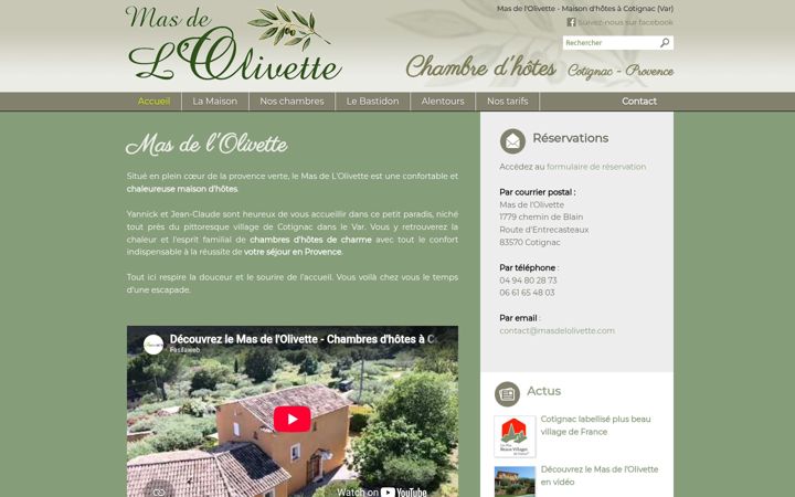 Screenshot of masdelolivette.com