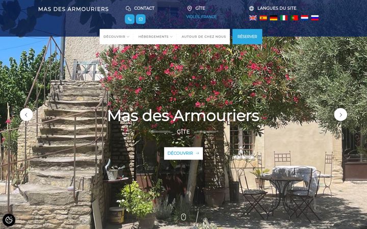 Screenshot of masdesarmouriers.com