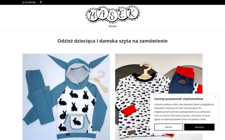 Screenshot of masek.com.pl
