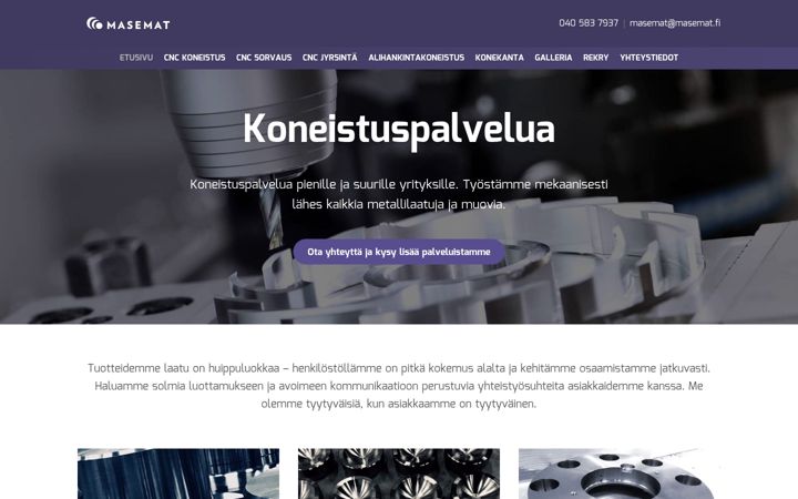 Screenshot of masemat.fi