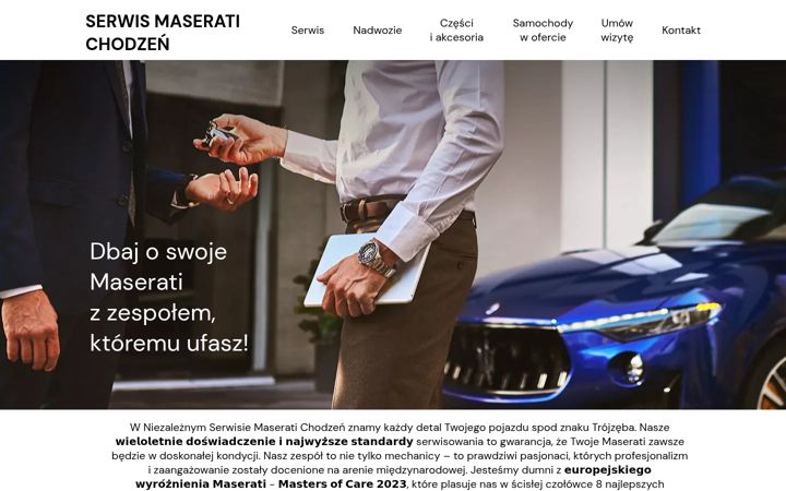 Screenshot of maserati-chodzen.pl