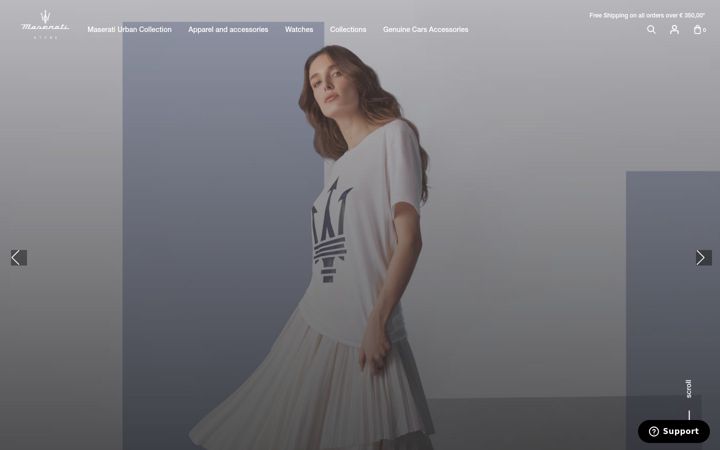 Screenshot of maseratistore.com