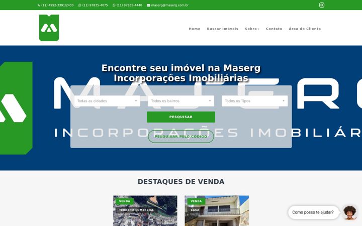 Screenshot of maserg.com.br